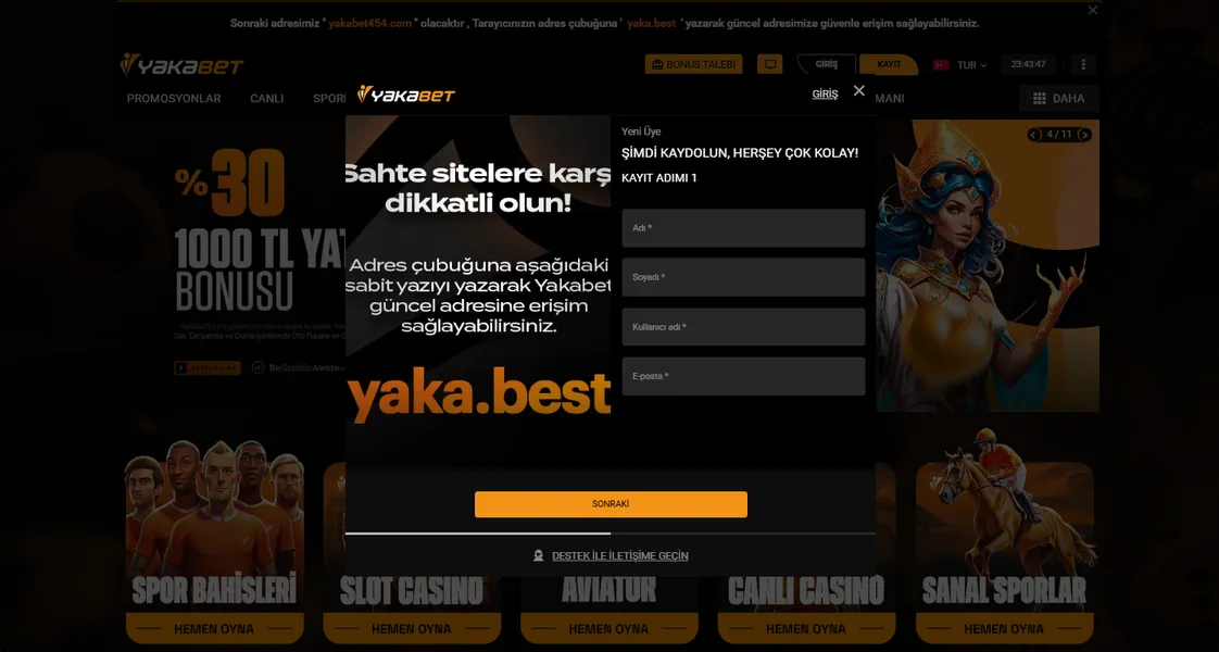 Kayıt ol ve hediyeni al: yeni sitelere hızlı giriş